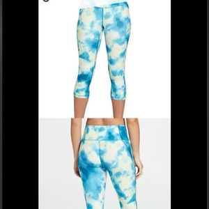 DSG Blue and Yellow Tie Dye Capris